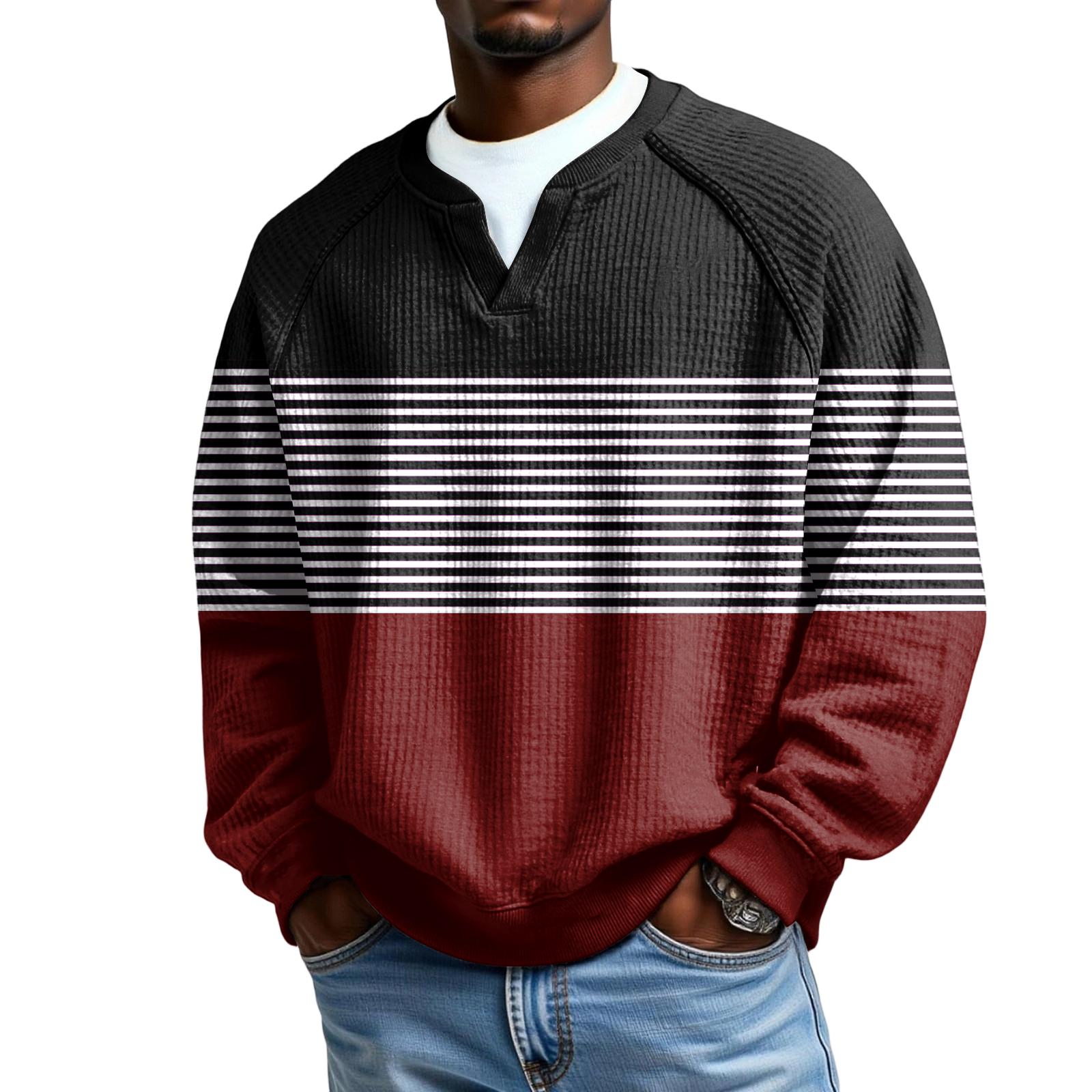 

Men S Outdoor Leisure V,Neck Waverg Long Sleeves Hoodie XXXL чорний