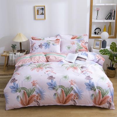 Live Hot Platinum Cotton Four-Piece Set Thickened, Sanded Fabric Bedding School Dormitory Three-Piece Set Bed Sheet Quilt Cover