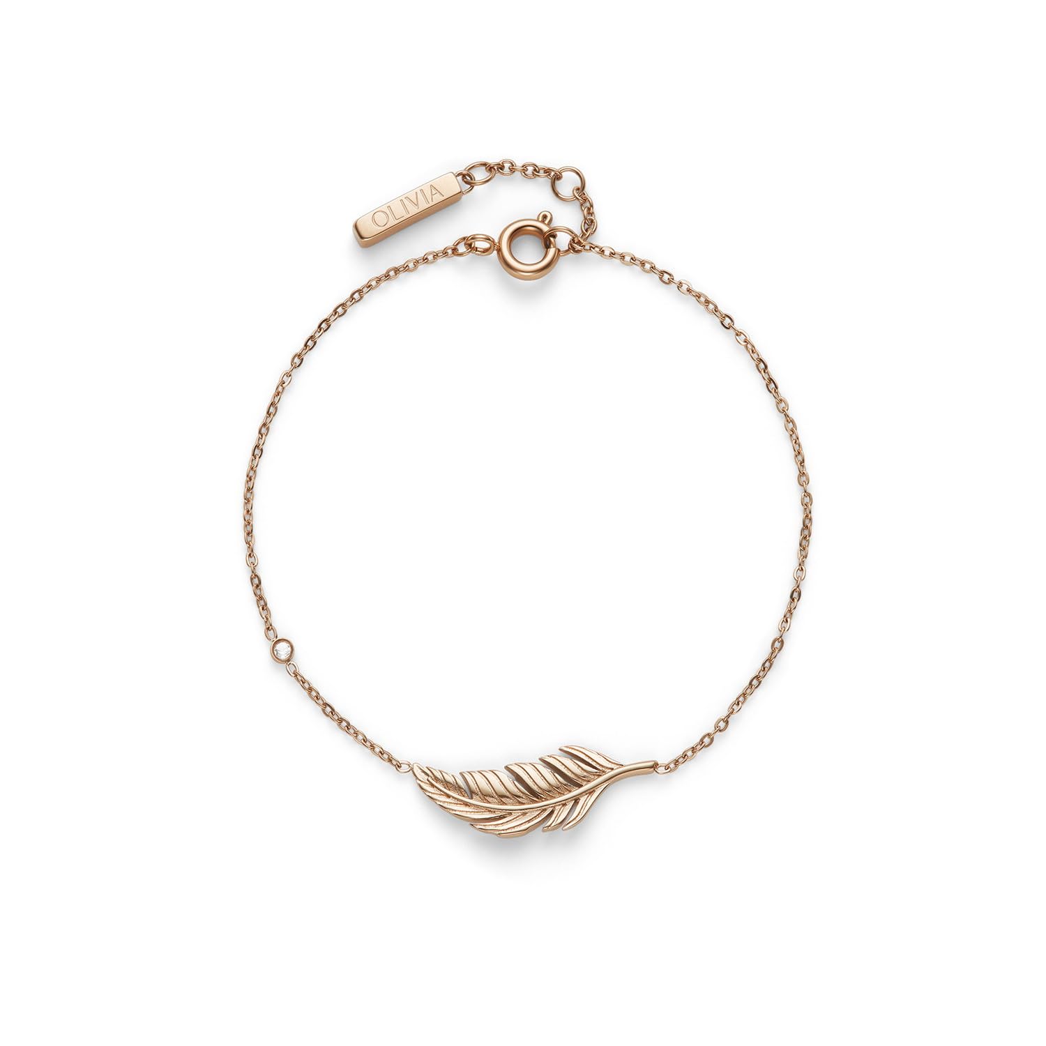 

Olivia Burton Signature Feather Rose Gold Authentic Imported Bracelet, 24100217,