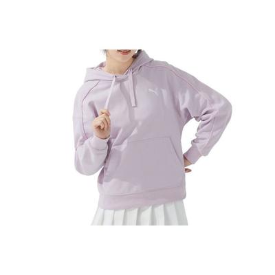 Solid Color Casual Loose Hooded Long Sleeve Sweatshirt Women Sweatshirt Purple 682158-60