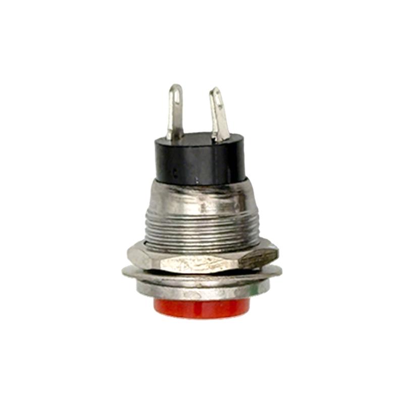 DS-318 Circular Momentary Button Switch 12MM Self Resetting Small Horn Doorbell Push Button Switch 2Pin