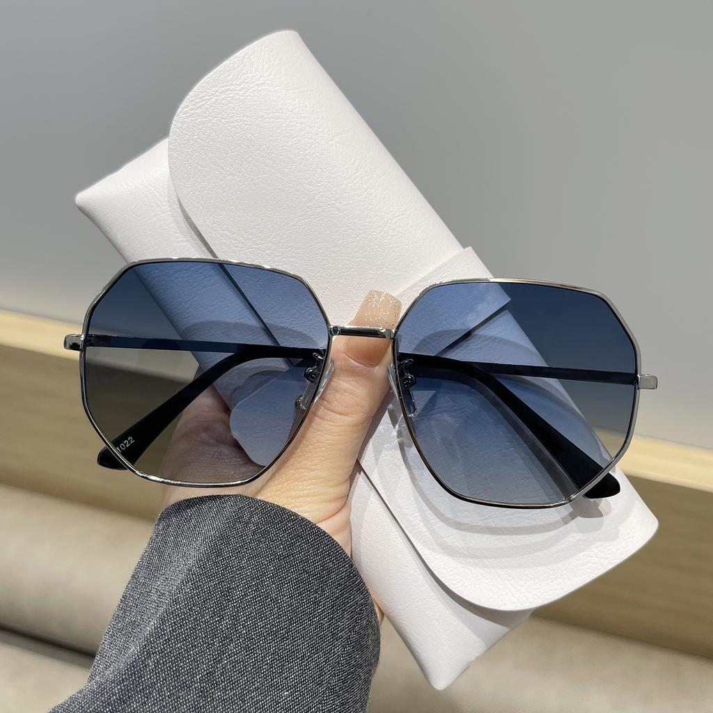 Sunglasses Polygon Sunscreen Shade Summer UV Protection Sunglasses Women's New Metal Frame