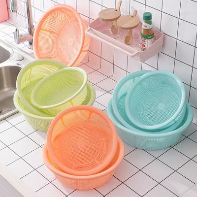 Household Plastic Washing Rice Sieve Kitchen Washing Tools Fruits Vegetables Drainage Basket Multifunction Thickened Rice Tapper