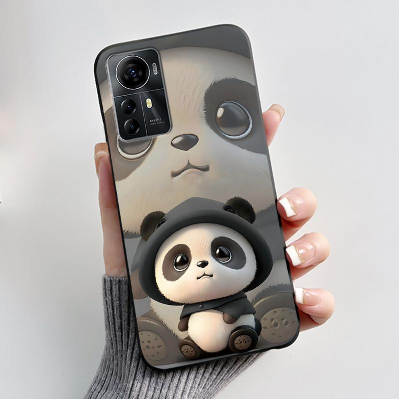 

Phone Case For ZTE Blade A72s/Optus X Max/Blade V41 Smart Soft Silicone Black Case Lovely Pattern Puppy Rabbit Shockproof Shell ZTE Blade A72s