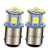 Ruiandsion 2-Pack 6V S25 1157 BAY15D P215W LED Bulbs, 180° Pin Angle, Non-Polarity, 5050 8SMD, TaillightBrake Light LED Bulbs, White 6000K