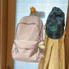 Schoolbag Solid Color Backpack Women's 1011 New Versatile College Student Middle School School Bag Lightweight Casual Computer Backpack