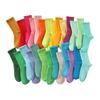 Female Spring and Autumn Thin Style Pure Color Candy Color Movement In The Tube Pile Socks