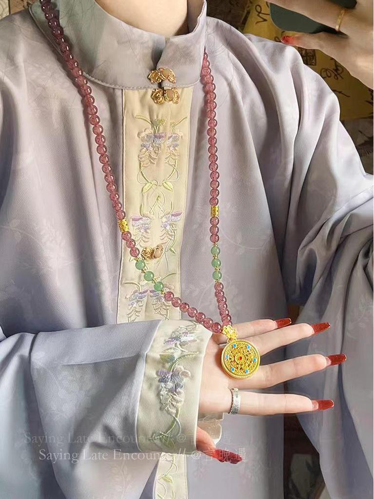 Rote Quaste Palast Halskette - Antiker Stil Pferdekopfrock Accessoire