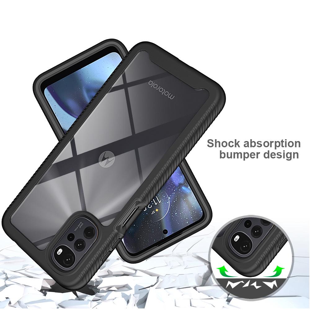 Motorola G22/Moto E32 PET Film Phone Case with Starry Sky Screen Protector