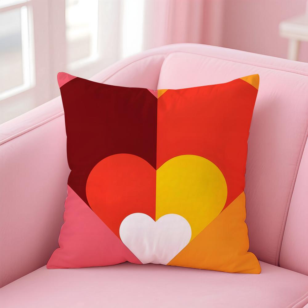 Moderne Pinke Liebe Kunst Luxuriöse Kissenhülle Kissenbezug Weicher Freundlicher Stoff Verdeckter Reißverschluss