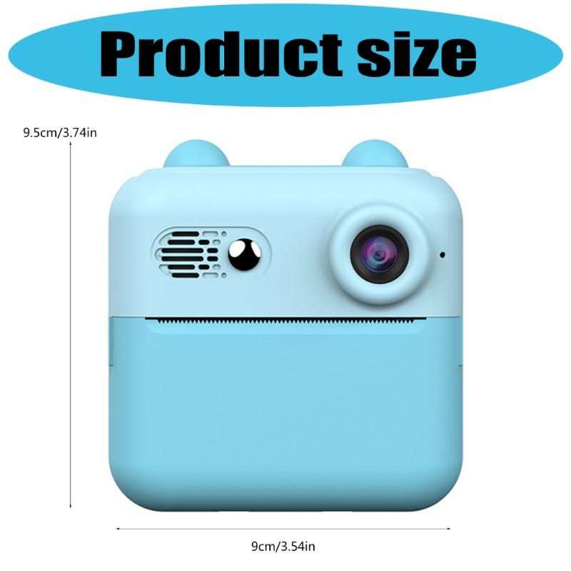 Kids Print Camera Photography with Rechargeable Battery and Paper for Creative Play