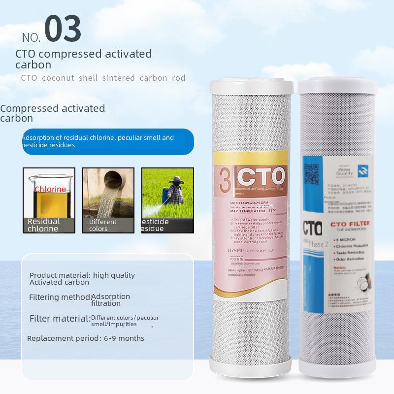 "Universal 10-inch Water Purifier Filter Set: 3-Stage PP Cotton & 5-Stage Activated Carbon Filtration System for Home"