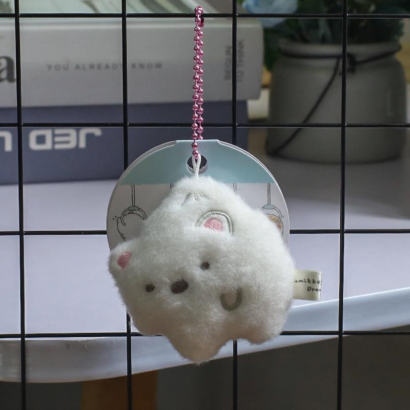 Cute Fried Shrimp Plush Keychain Cartoon Doll Bag Charm Girly Pendant Toy