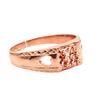 Purple Gold Hollowed-Out Love Ring, Simple Temperament, Open Design, Rose Gold-Plated Ring.