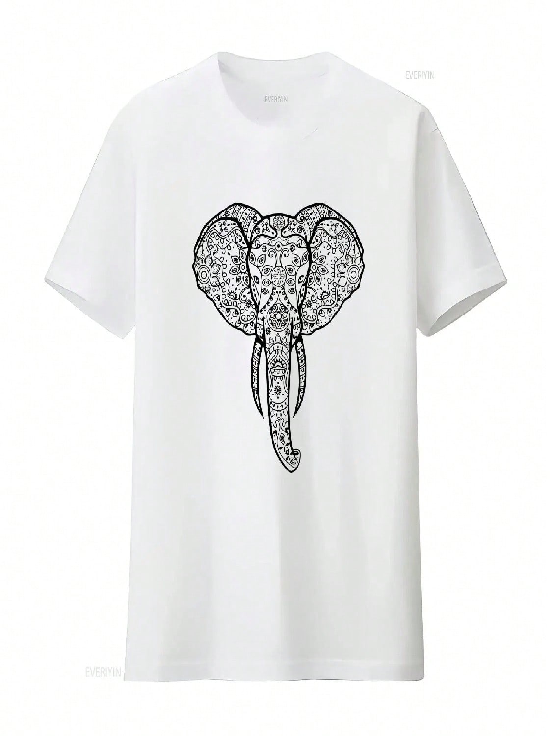 ElephanT T Shirt Bohemian Zoo Animal Save The Elephants Mandela For Lover Vintage Washed Soft Stretched Slightly Streetwear S разноцветный
