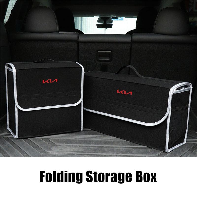 1Pcs Cars Foldable Trunk Bag Car Soft Felt Storage Bag Organizer Car Goods For KIA Ceed Rio Sportage R K3 K4 K5 K6 Ceed Sorento Cerato Optima