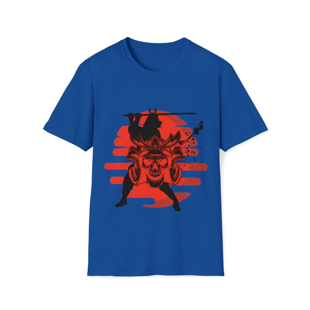 Samurai Warrior Ronin Skull Unisex Softstyle T-Shirt S