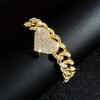 Cuban Link Chain Anklet for Men Women Alloy Rhinestone Heart Pendant Bracelet Hip Hop Jewelry Gold Silver Color Street Gift Kpop Style Jewelry