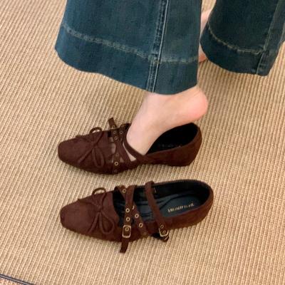 Bow Women Loafers Shoes New Flats Shoes Designer 2025 Trend Party Woman Sneakers Casual Shallow Winter Suede Zapatos De Mujer