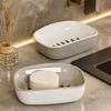 Two Layer Plastic Soap Dish With Self Draining Design Perfect For Bathroom Kitchen Sink Countertop Daily Use
