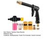 Garden Hose Nozzle with Foam Cannon, Quick Connectors, Heavy Duty Car Wash Nozzle, High Pressure Hose Nozzle for Washing Car Watering Plants Cleaning