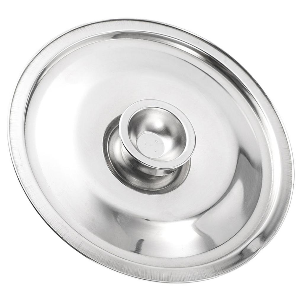 Stainless Steel Seasoning Pot Lid 16Cm Spill Proof Universal Metal Cover for Oil Pots Jars Cookers Pans Barrels