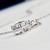 Pear and Square Cut Pendant Necklace Sparkling Design for Women