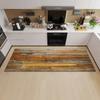 Wood Plank Stripe Color Pattern Home Kitchen Floor Mat Door Front Decoration Floor Mat