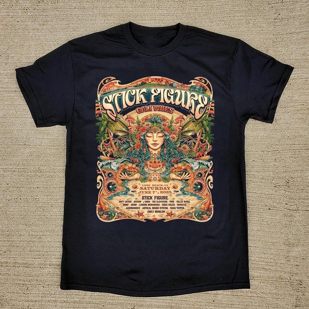 Collection Stick Figure 2025 Tour Poster Short Sleeve T Shirt All Size LI1779 Unisex T-Shirt M