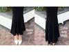 Heat-Generating Black Fishtail Evening Dress: Elegant, Versatile, and Fashionable with a Simple Round Neck Design