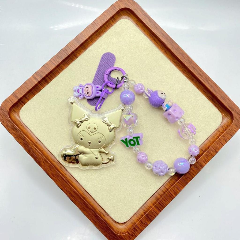 2026 Year of the Horse Wealth Charm Cute Gold Phone and Bag Lanyard with Cartoon Sticker Gift