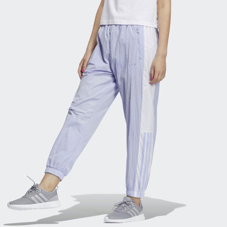 Adidas Neo Contrast Stripe Sports Pants Women Bottoms Light-Purple H18582