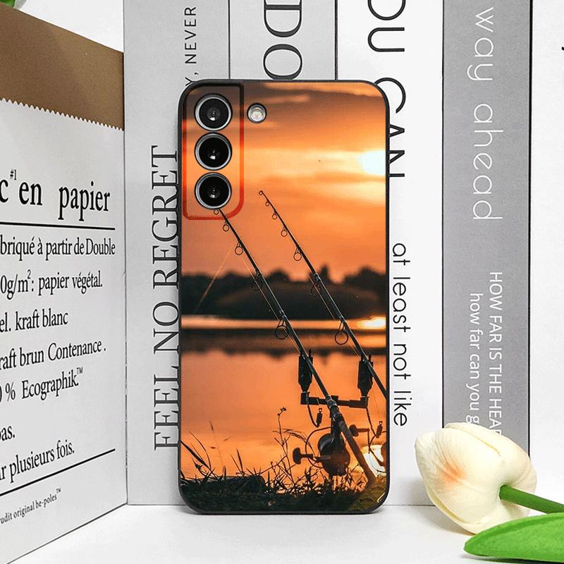 

Fishing Rod at Sunset Scenery Pattern Phone Case for Motorola Moto Edge 50 Fusion 40 30 Neo G34 G14 G24 G85 G54 Pro Soft Covers Motorola Moto G56