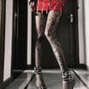 Goth Big Spider Pattern Silk Stockings Gothic Vintage Dark Fishnet Tights Women Emo Alternative Sexy Spider Web Witch Pantyhose