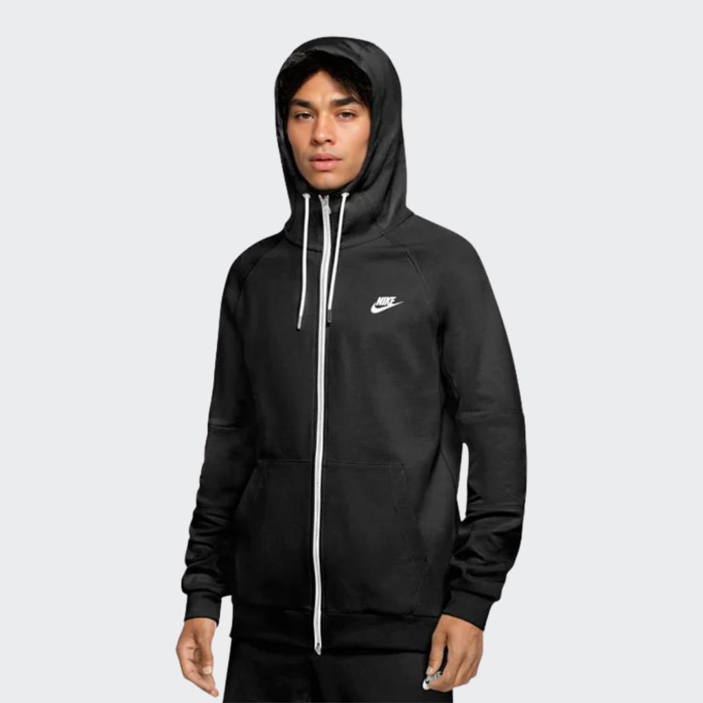 Nike Modern Fleece Full-Zip Hooded Jacket With Logo Men Jackets Black CU4456-010