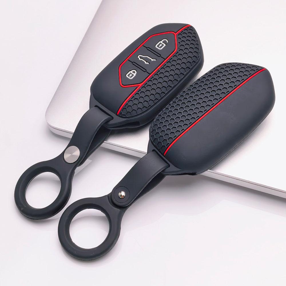 Key Fob Cover for Kia Sportage Ceed Sorento Rio Niro Seltos K5 K3 with Keychain Anti-Scratch Guard Shockproof Protection Soft Grip Texture