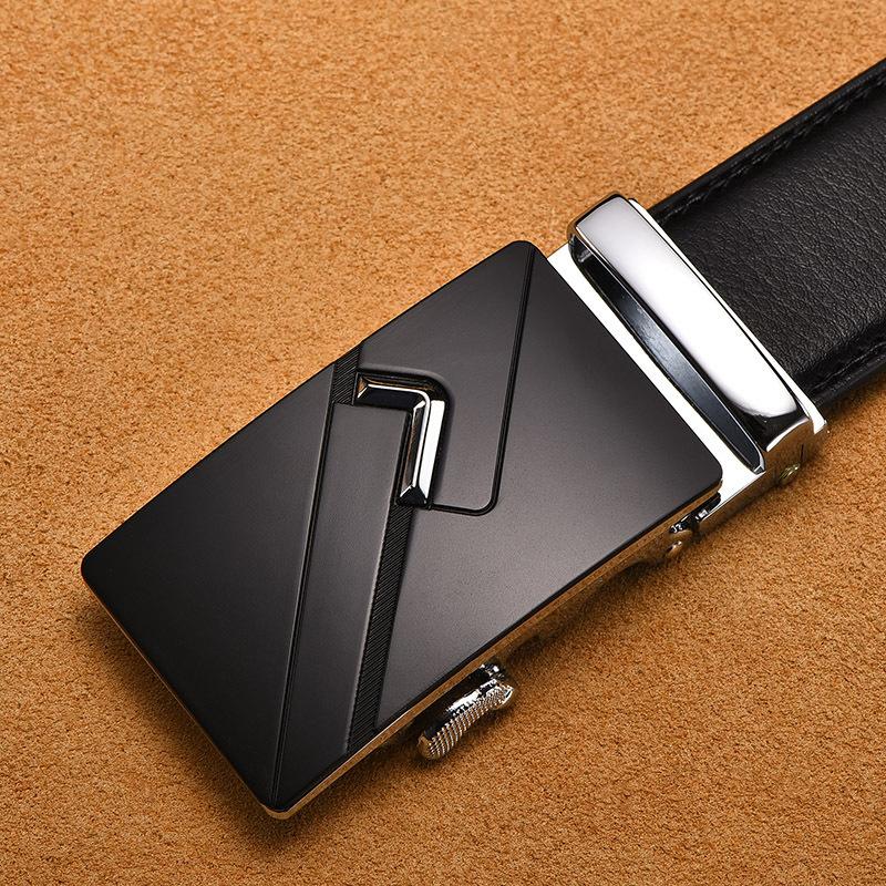 Men'S Automatic Buckle Belt True Two-Layer Cowhide Automatic Buckle High-End Men'S Pants Belt Business Source