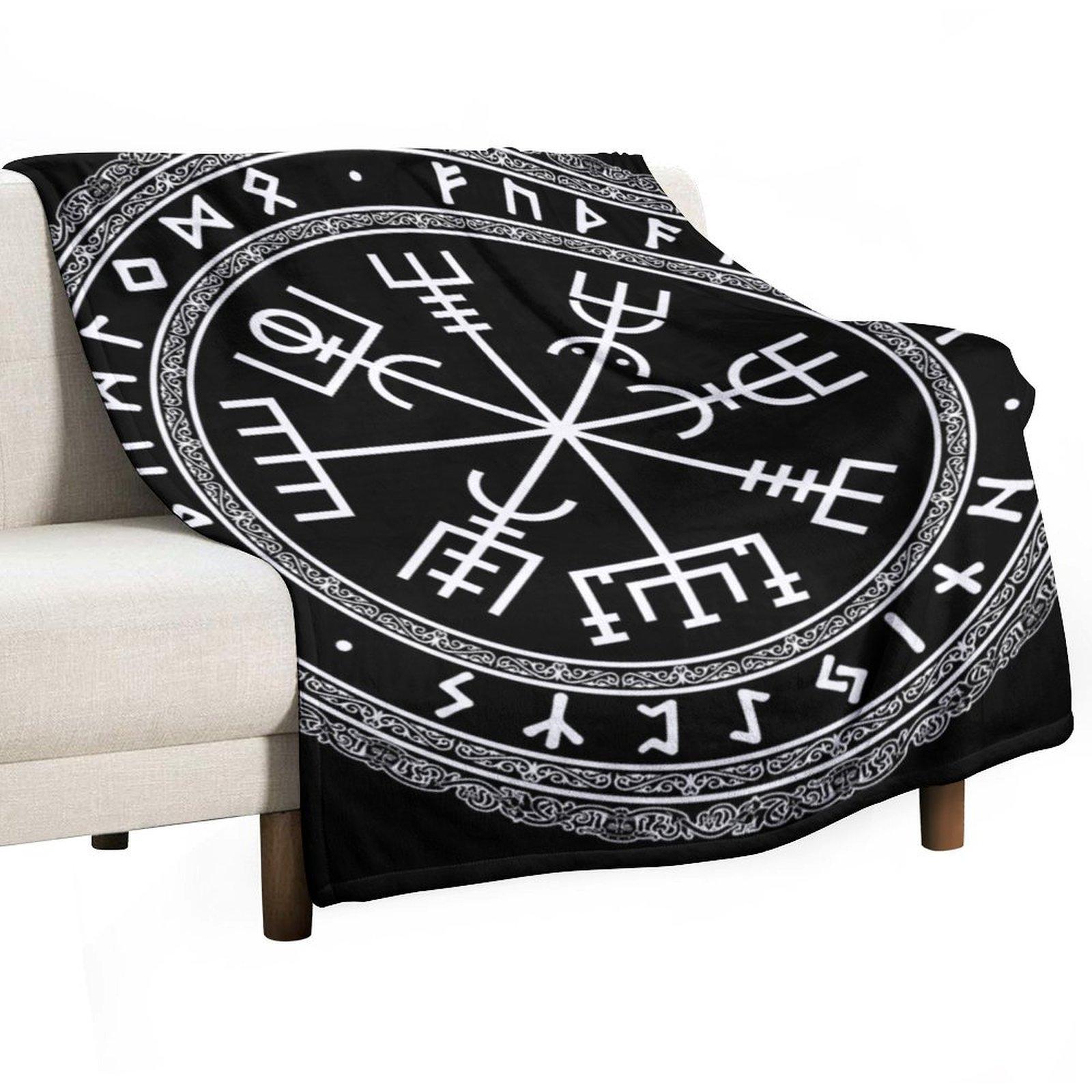 Vegvisir Throw Blanket Plaid on the sofa Heavy Luxury St Giant Sofa Blankets 30x40in