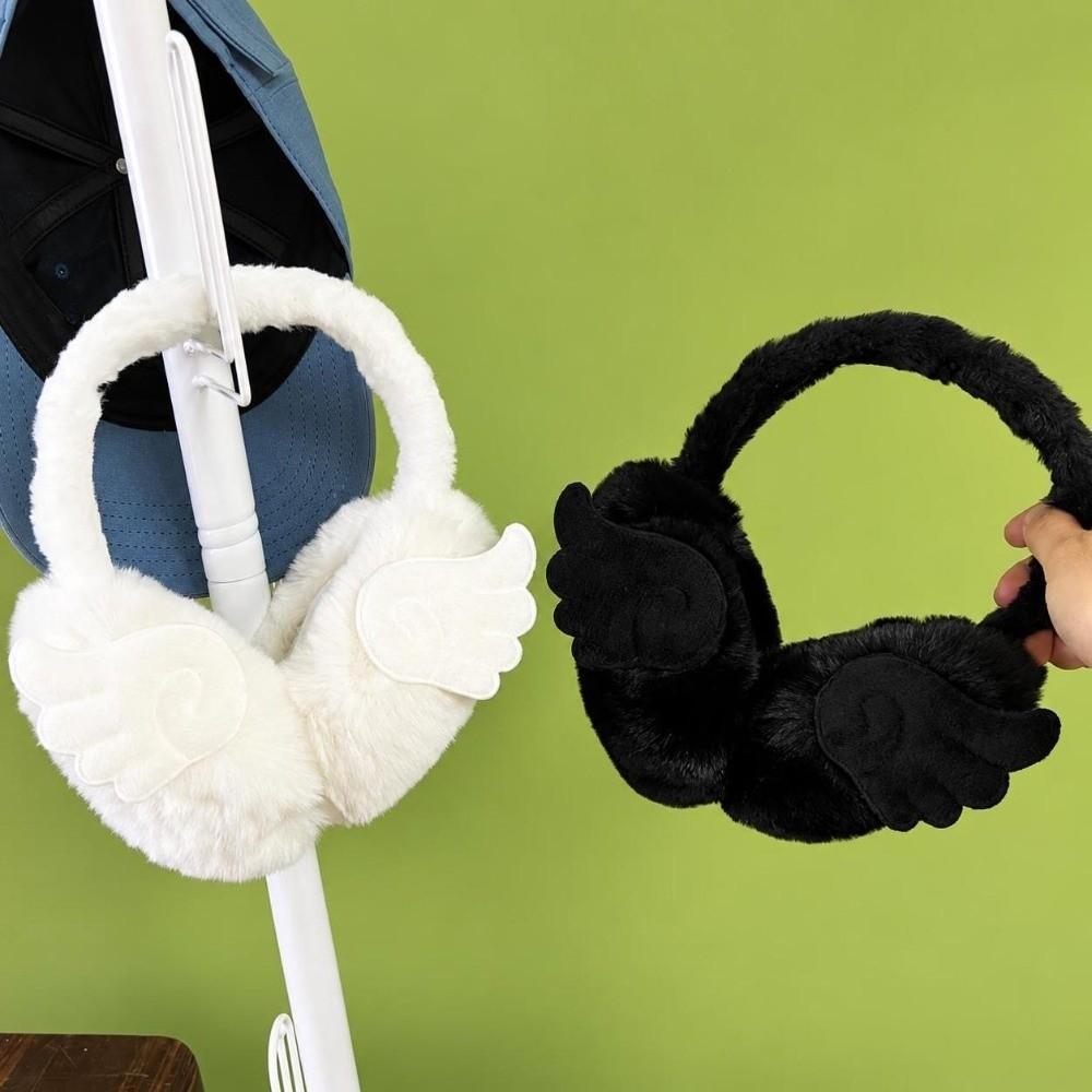 Foldable Angel Wing Earmuffs Soft Plush Outdoor Earflap Protection Ear Cover  for Girls