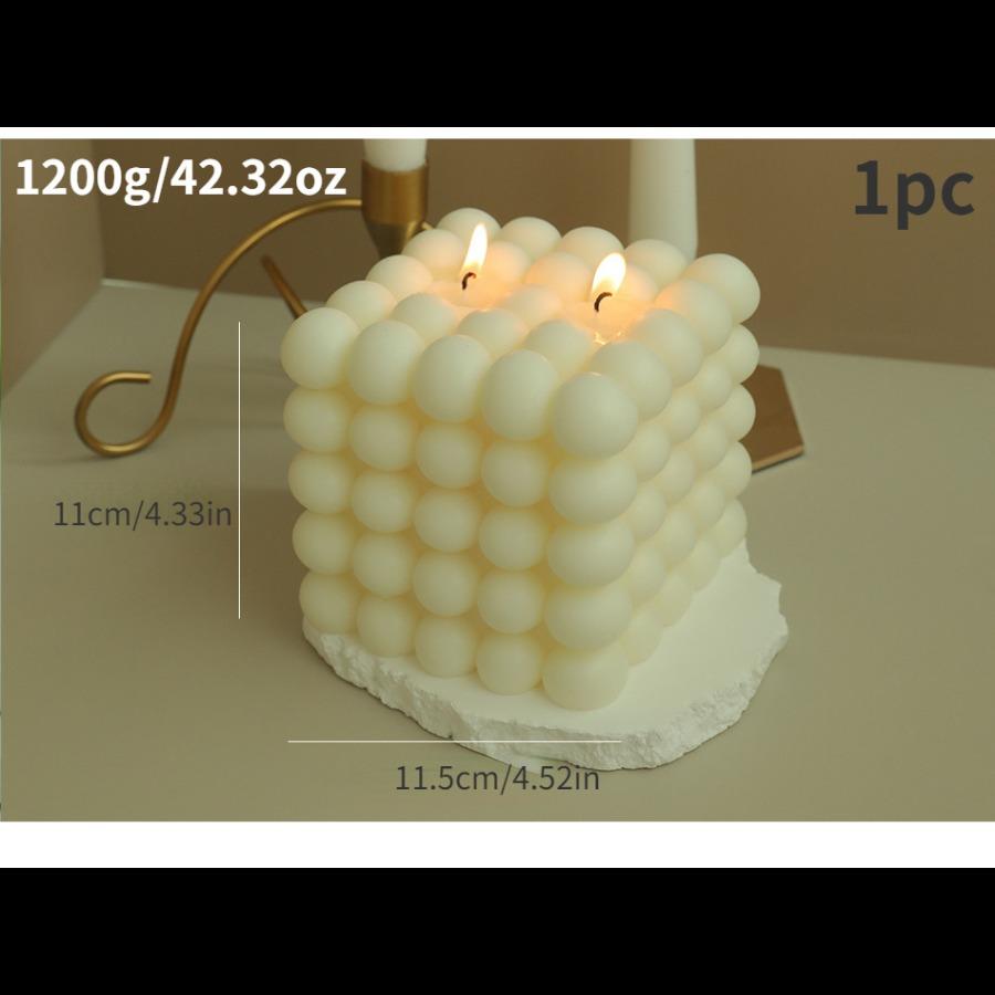 1pc Large Size Bubble Cube Scented Candle Home Decor Handmade Soy Wax Aromatherapy Candle Party Decoration Smokeless Candles