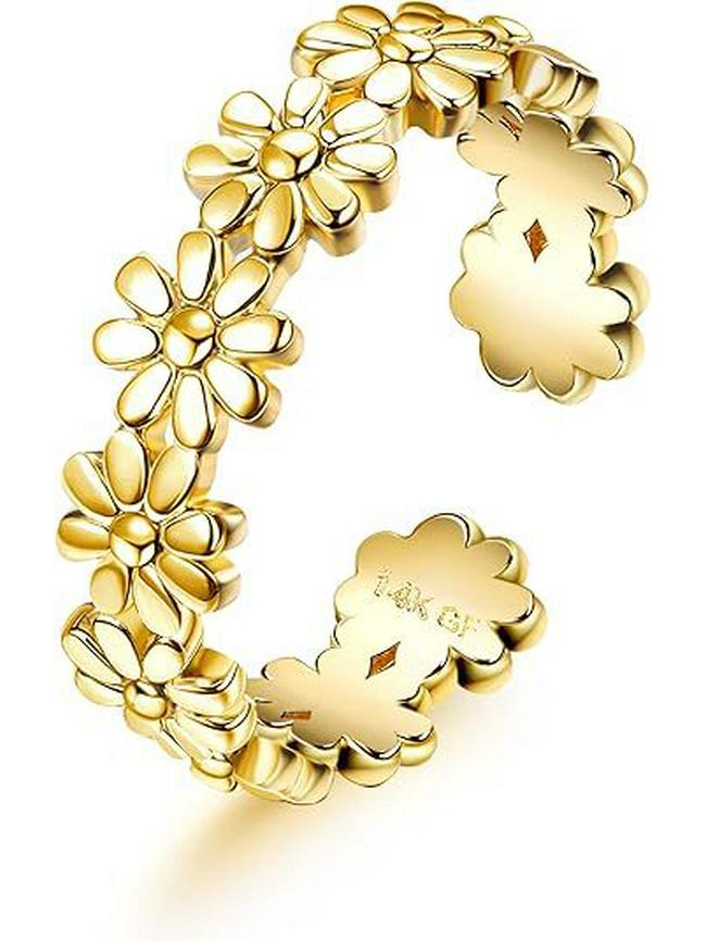 Set di 3 Anelli per Piede Semplici Sexy in Rame Regolabili per Donna