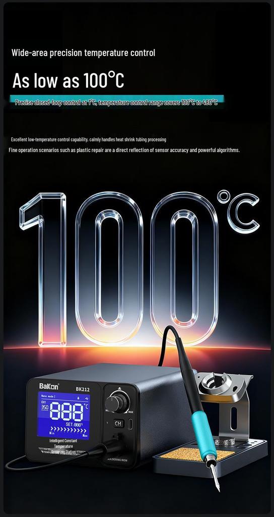 BaKon BK212 Smart Digital Soldering Station with Automatic Sleep Function and Constant Temperature Control