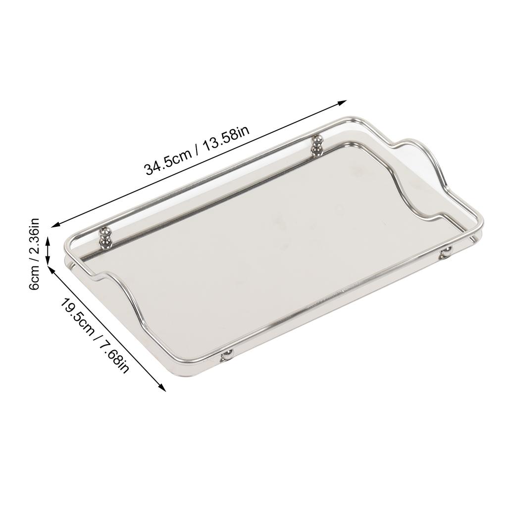 Commercial Dishes Tray Large Rectangle Tray Stainless Steel Home Living Room Commercial Dishes Tray For Coffee Water Cups Fruit