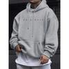 Men's Letter Print Versatile Hooded Sweatshirt Comfortable Loose Hoodies Sweatshirts Men’s