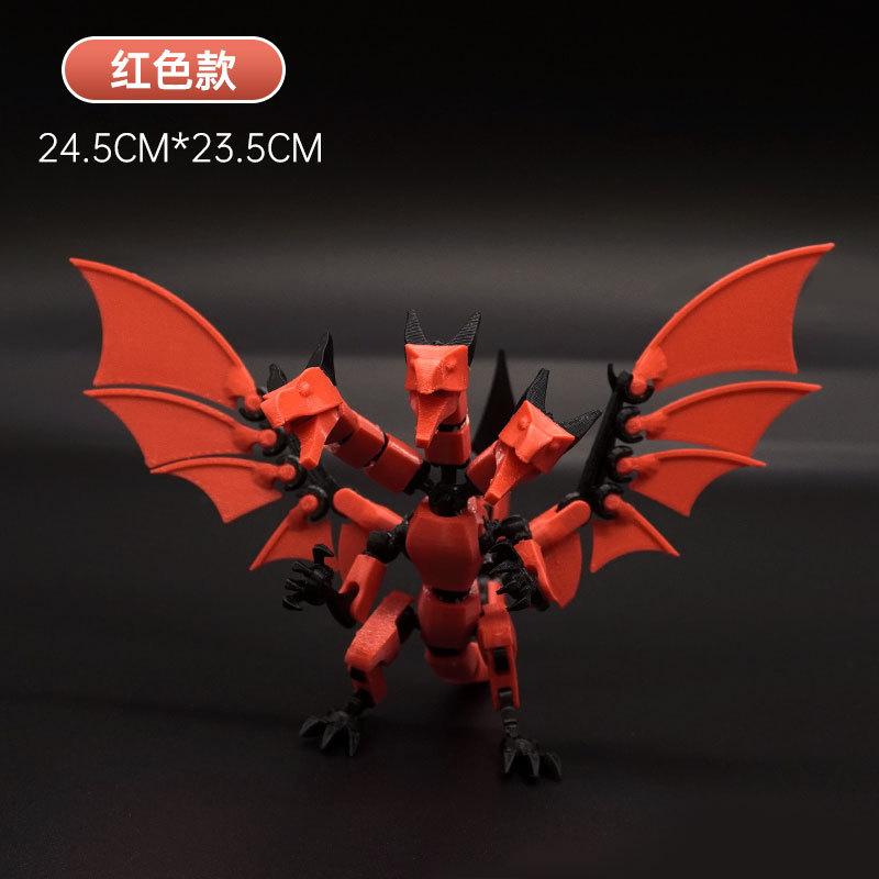 3D Printed Three Head Flying Dragon / Fire Dragon T13 Action Figures Multi-Jointed Movable Robot Nova 13 DIY Mannequin Toys