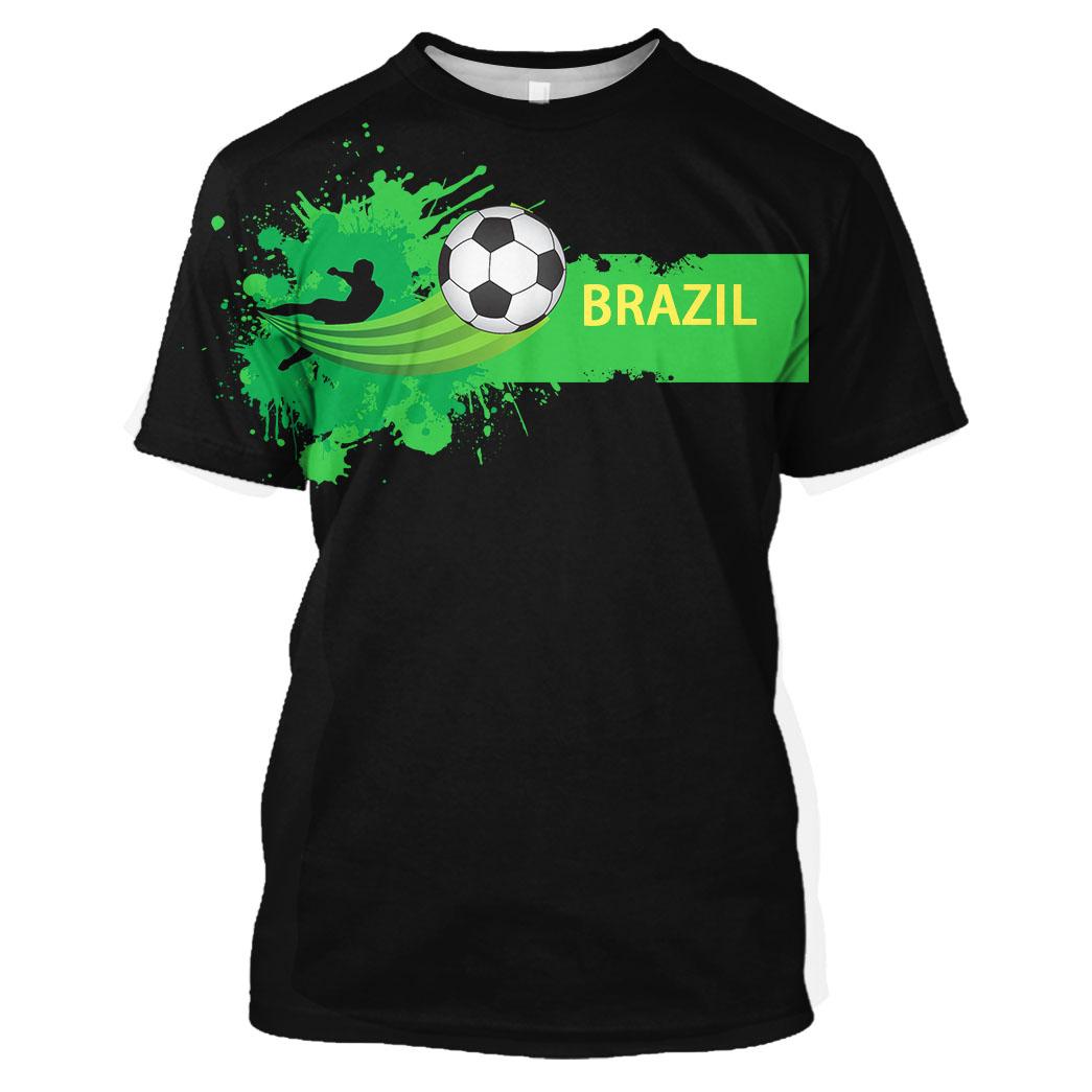 

Бразильские футбольные майки с 3D графикой, футболки с принтом Quackity, футболка с героями мультфильмов, аниме, футбол, большие размеры, мужская одежда M