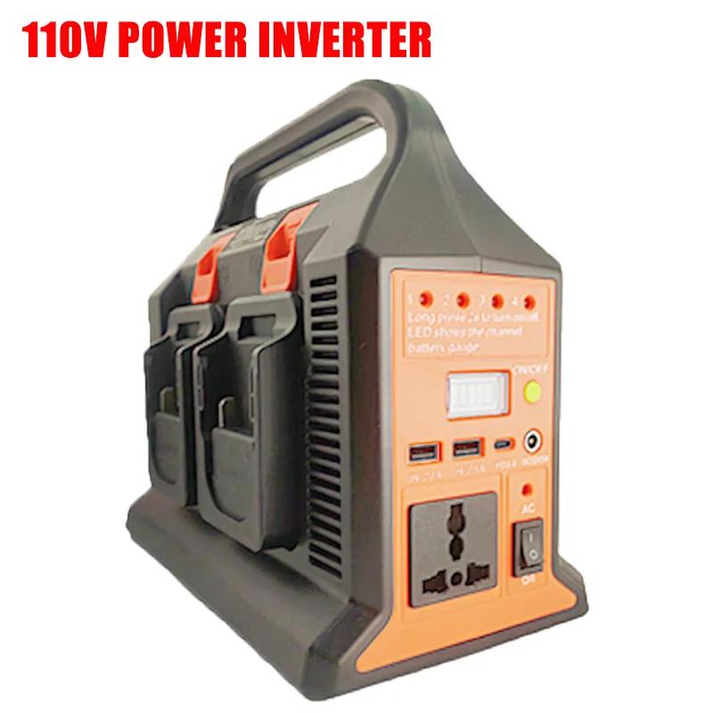 

300W Outdoor Power Inverter Sine Wave Inverter For Dewalt For Makita/Milwaukee/Bosch 18V Li-ion Battery With USB/Type-C Interfa For Bosch