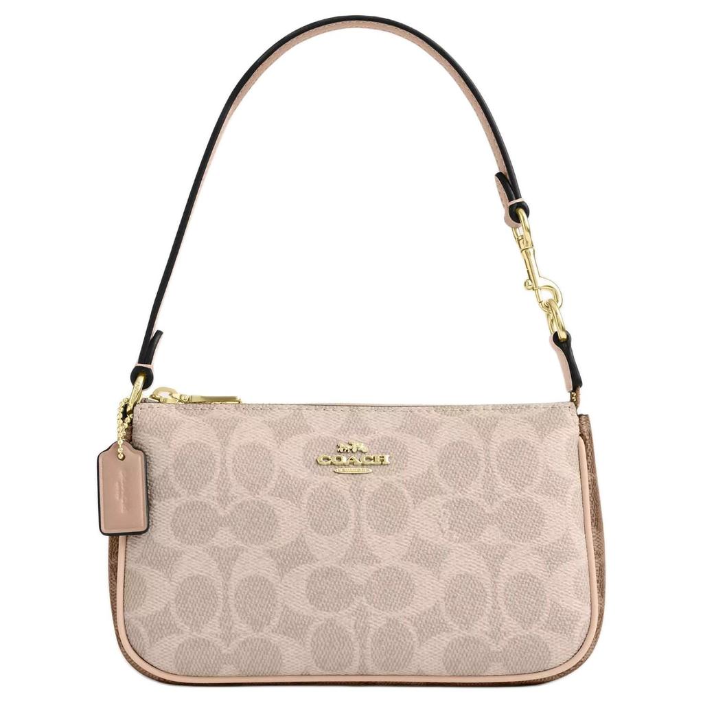 COACH Nolita Coated Canvas Shoulder Bag Small Women's Beige CY236-IMXI9