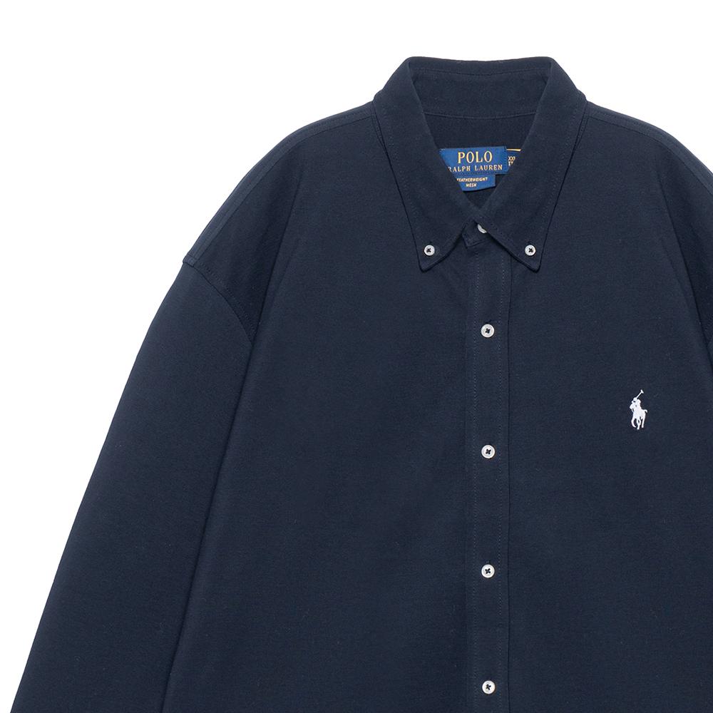 Polo Ralph Lauren FW21 Logo Embroidered Button-Down Collar Long Sleeve Shirt Men shirts Dark-Blue 710654408-016