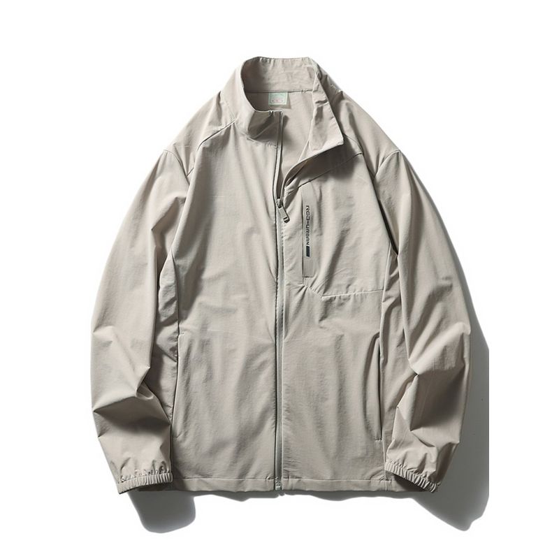Ultra-Thin Breathable Ice Silk Stand Collar Sun Protection Clothing 2024 New Arrival Men Summer Fishing Outwear Export Lightweight Wind Shield